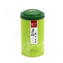 圆形凸面盖安吉白茶铁罐,马口铁茶叶罐,白牡丹茶金属罐