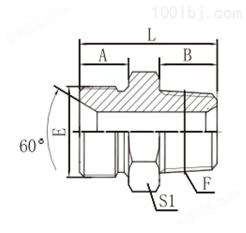 1BN 英管外螺纹60°内锥或六角端面用组合垫密封/美制布锥管外螺纹