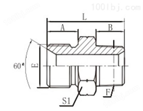 1BT-SP 英管外螺纹60°内锥或六角端面用组合垫密封/英锥管外螺纹