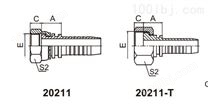 20211 国标公制内螺纹平面 扣压式软管接头
