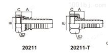 20211 国标公制内螺纹平面 扣压式软管接头
